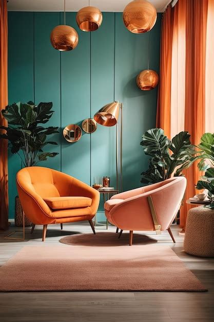 Premium AI Image | relaxing room bright and contrasting colors