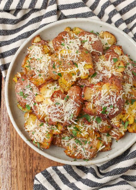 garlic parmesan smashed potatoes vegetable recipes