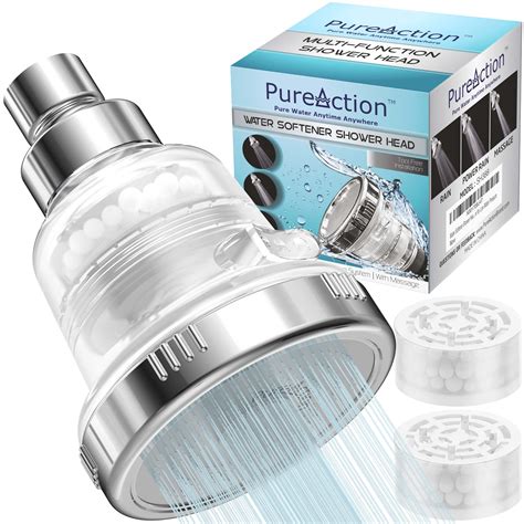 PureAction Water Softener Shower Head Filter for Hard Water - Chlorine