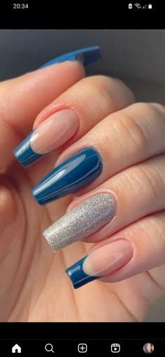 Ideias De Esmaltação Azul - 47 ideias de Esmaltação azul | unhas azuis, unhas compridas, unhas bonitas