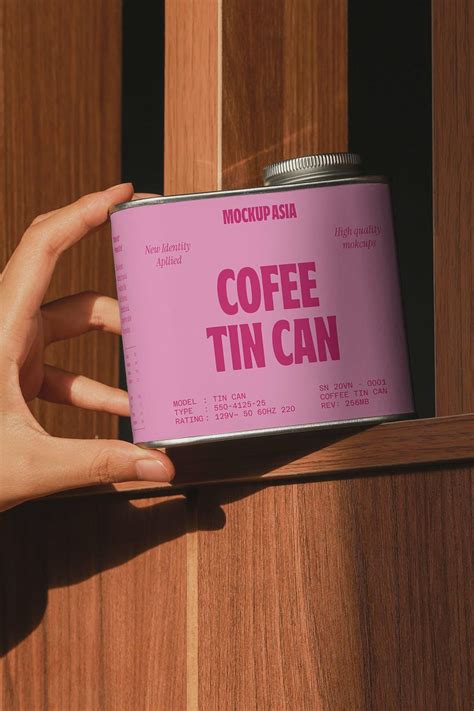 Coffee Tin Can Mockup Bundle: High-resolution PSD Template (digital