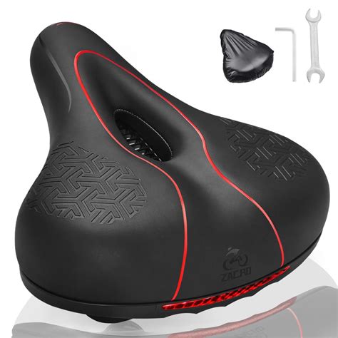Zacro Comfort Bike Seat for Adults, Oversized Wide Saddle, Memory Foam