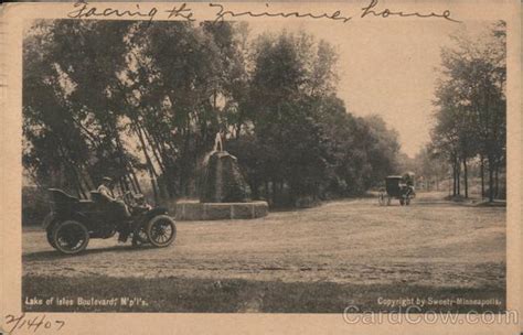 Lake of Isles Boulevard Minneapolis, MN Postcard