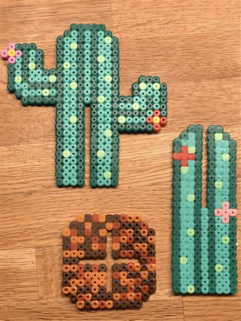Cute Cactus and Succulent Beaded Art