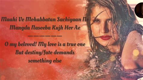 maahi ve song lyrics english translation neha kakkar gourov