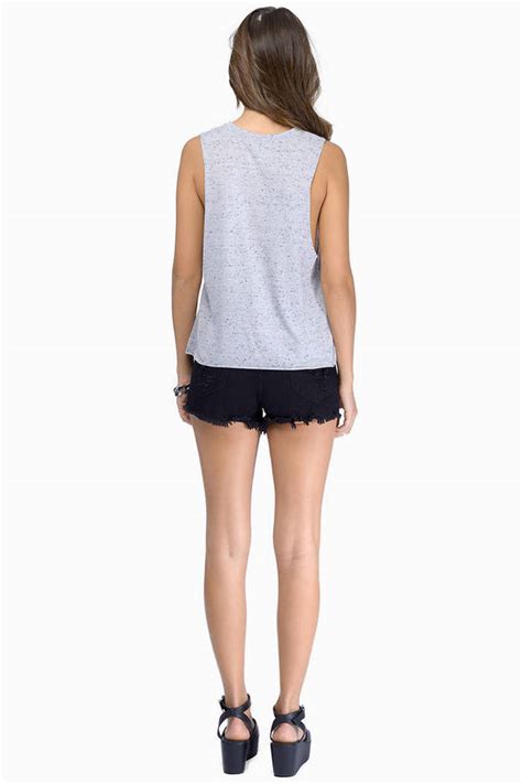 Cut Loose Tank Top in Grey - $5 | Tobi US