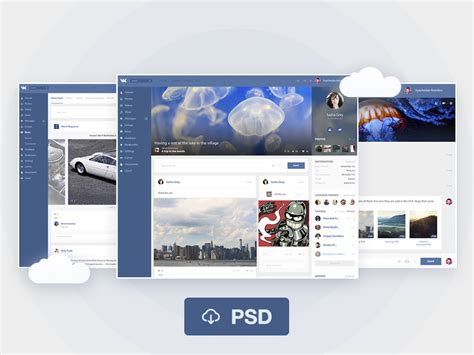 Redesign of the Vk PSD by Flatstudio on Dribbble