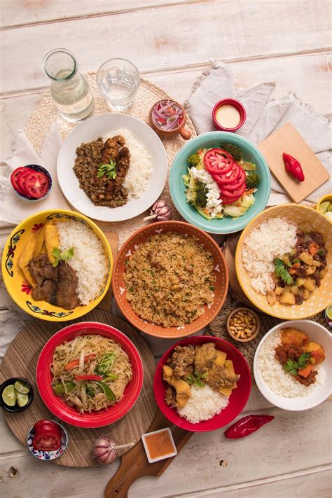 Premium Photo | Assorted food plates Peru traditional comfort food