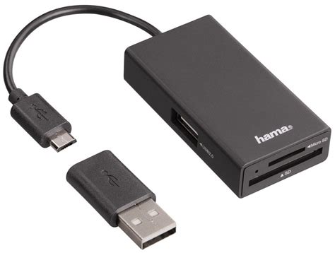 00054141 | HAMA USB 2.0 External Card Reader for MicroSD, SD Card Types ...