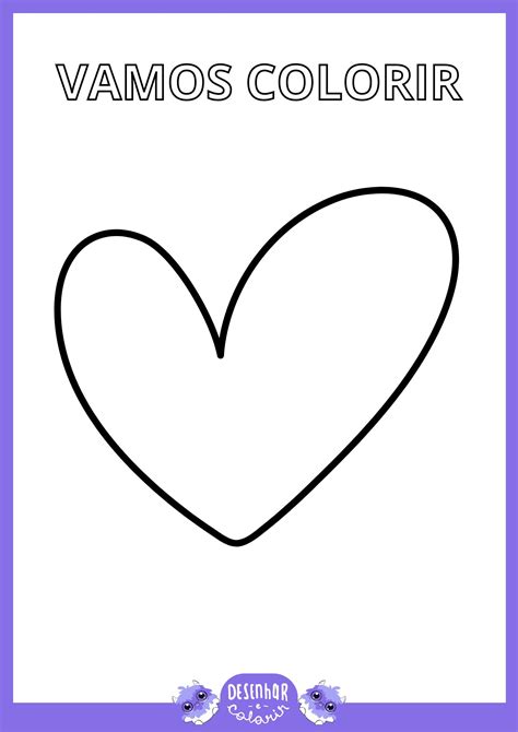 Desenho De Um Coração Para Pintar - 8
