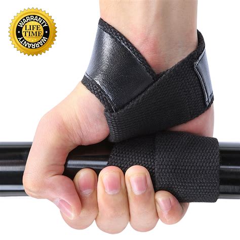 Lifting Straps with Neoprene Padded No-Slip Weightlifting Hand Bar One