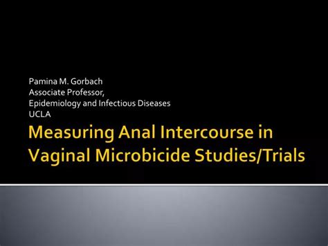 measuring anal intercourse  vaginal microbicide studiestrials
