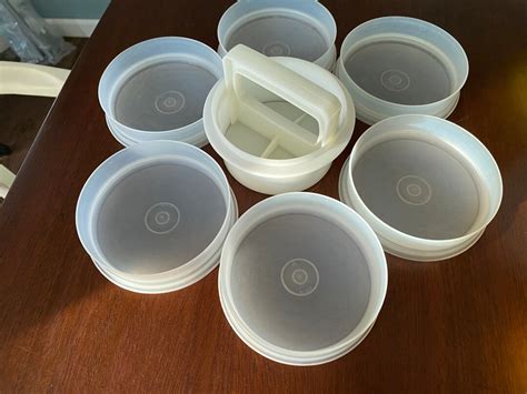 Tupperware Hamburger Press, Tupperware Patty Containers and Press Set ...