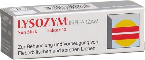 Lysozym Inpharzam Su Stick Sf 12 4.5g in der Adler Apotheke