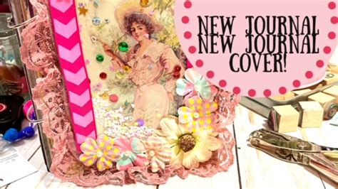 New Journal Cover using a Vintage Postcard and Sparkle – Create with Rebecca