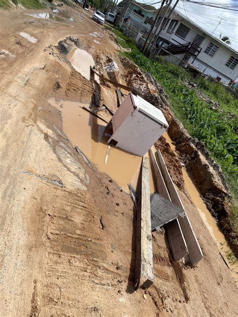 South Ruimveldt Park residents upset over damage to road by trucks