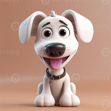 Cute funny cartoon dog with funny expression. cartoon character smile ...