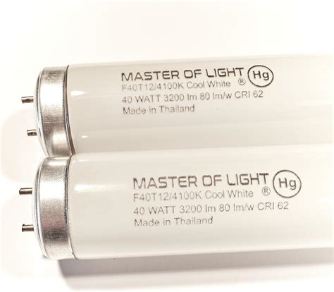 F40CW (2 Pack) 4ft Fluorescent Tube Light Bulb 40W 40 Watt T12 Cool