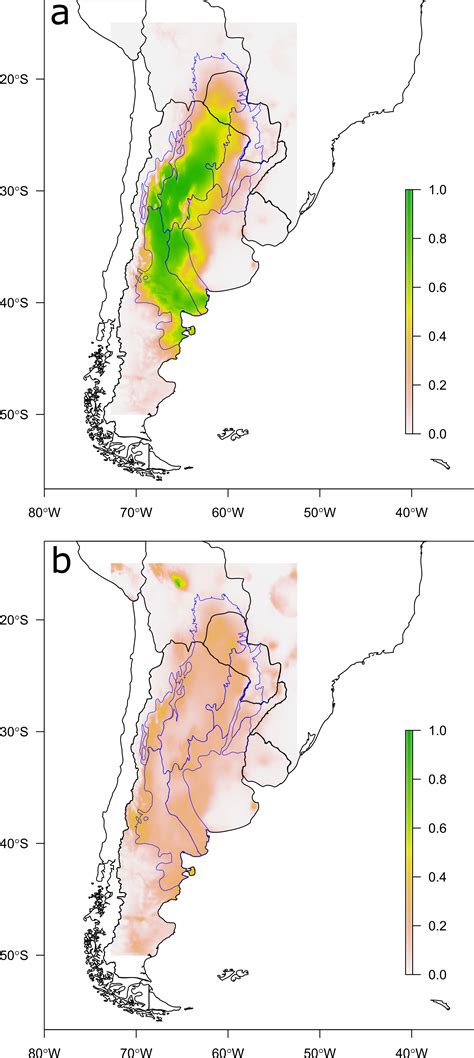 Identification of limiting climatic and geographical variables for the