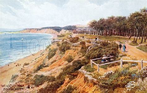 West Cliff Walk, Bournemouth stock image | Look and Learn