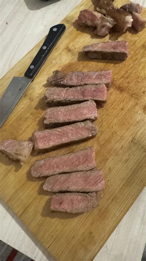 My friend did his first steak under my guidance. he wanted smthng