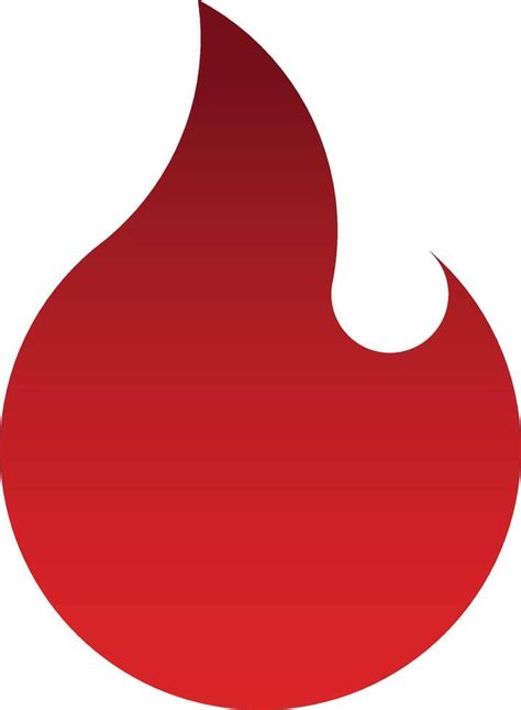 red gradient fire icon  flammable products  vector art