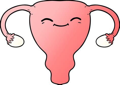 cartoon uterus character  vector art  vecteezy