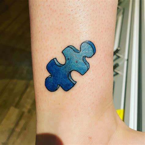 autism puzzle piece tattoo 3d - Travis Polk