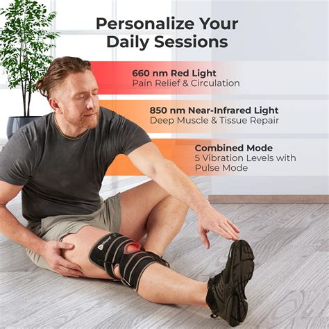 Snapklik.com : Vibration Red & Near Infrared Light Therapy Knee Brace