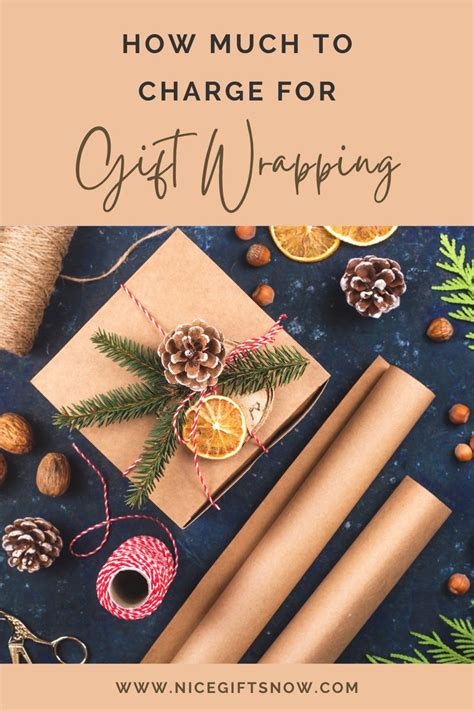how much to charge for gift wrapping