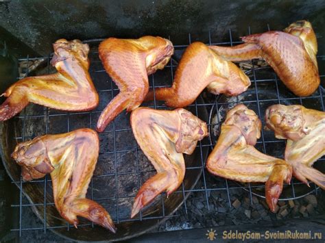 Домашние копченые куриные крылышки: рецепт с фото