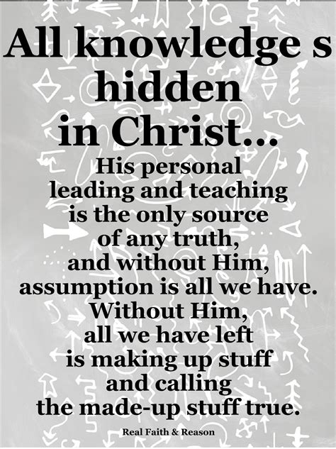 All Knowledge is Hidden in Christ - Real Reality