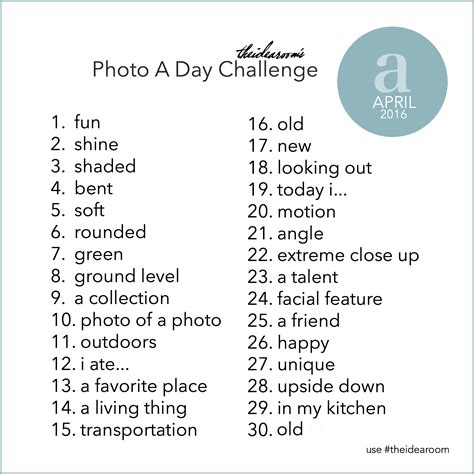 April Photo A Day 2016 - The Idea Room