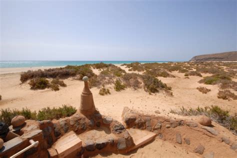 A Wind Break On Sotovento Beach Stock Photo - Download Image Now ...