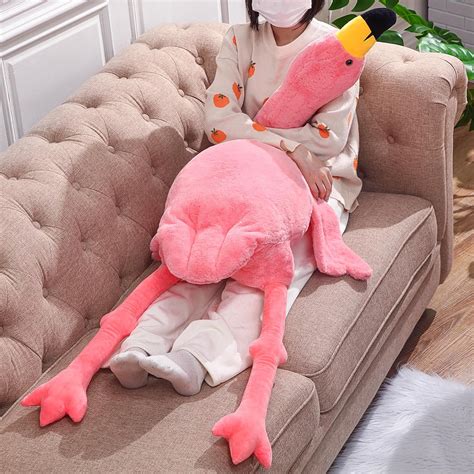 Amazon.com: Hollowfly Large Flamingo Pillow Plush - Giant Cuddly Toy