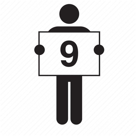 banner board  number people placard sign icon