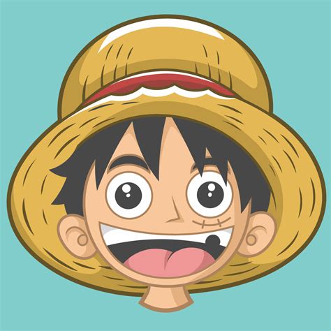 luffy kawai chibi cute, onepiece anime. vector design and doodle art ...