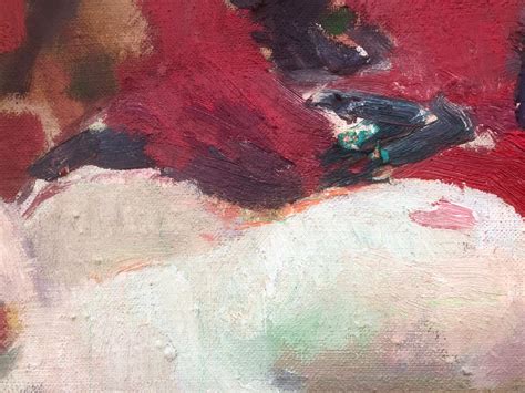 Ramon Sanvisens Marfull - Nude woman oil on canvas painting For Sale at