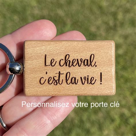 porte cles bois  cuir creationsdere