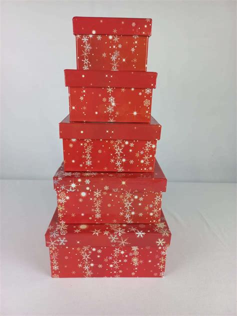 Set 5 cutii de carton pentru cadouri cu stelute - Lovely Shop