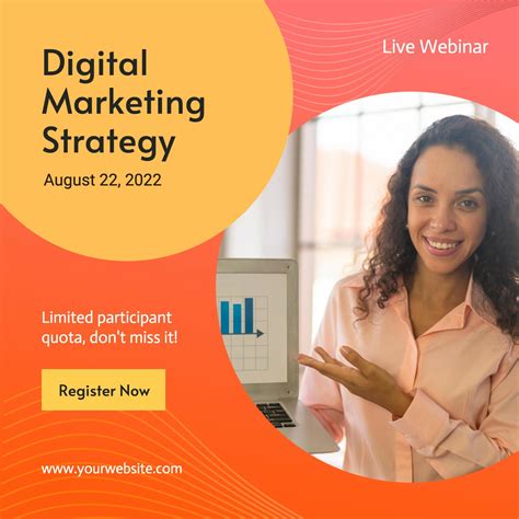 Orange Modern Marketing Webinar Instagram Post 20011014 Template
