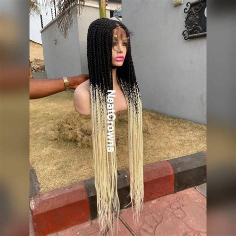 Cornrows Wig Cornrow Wigs Braided Wig Box Braids Wig Knotless - Etsy
