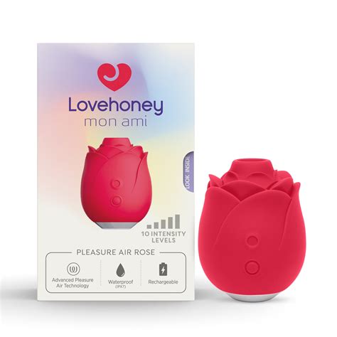 Lovehoney Mon Ami Pleasure Air Suction Vibrating Rose, Red - Walmart.com