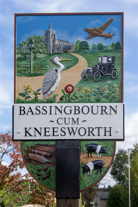 bassingbourn cambridgeshire village sign bassingbourn  flickr