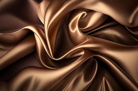 premium ai image ai generated beautiful elegant brown soft silk satin