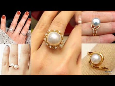 Gold Pearl Ring Designs | Latest Beautiful Designs | Daily Wear & Party ...