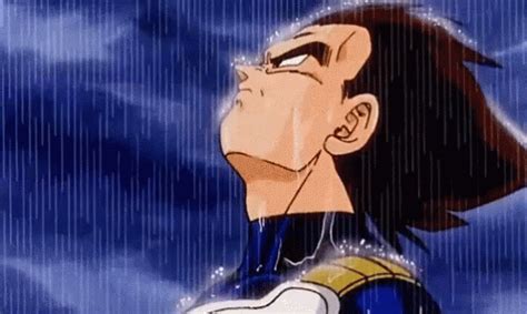 Vegeta Look Up GIF - Vegeta LookUp Rain - Discover & Share GIFs