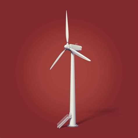 Wind Turbine - 3D Model by Ocstard