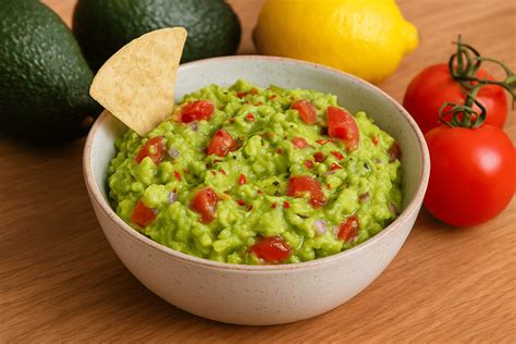 homemade guacamole  avocados lemons  sicilian tomatoes