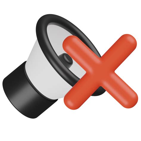 Free Mute 3D Render Icon 14919400 PNG with Transparent Background